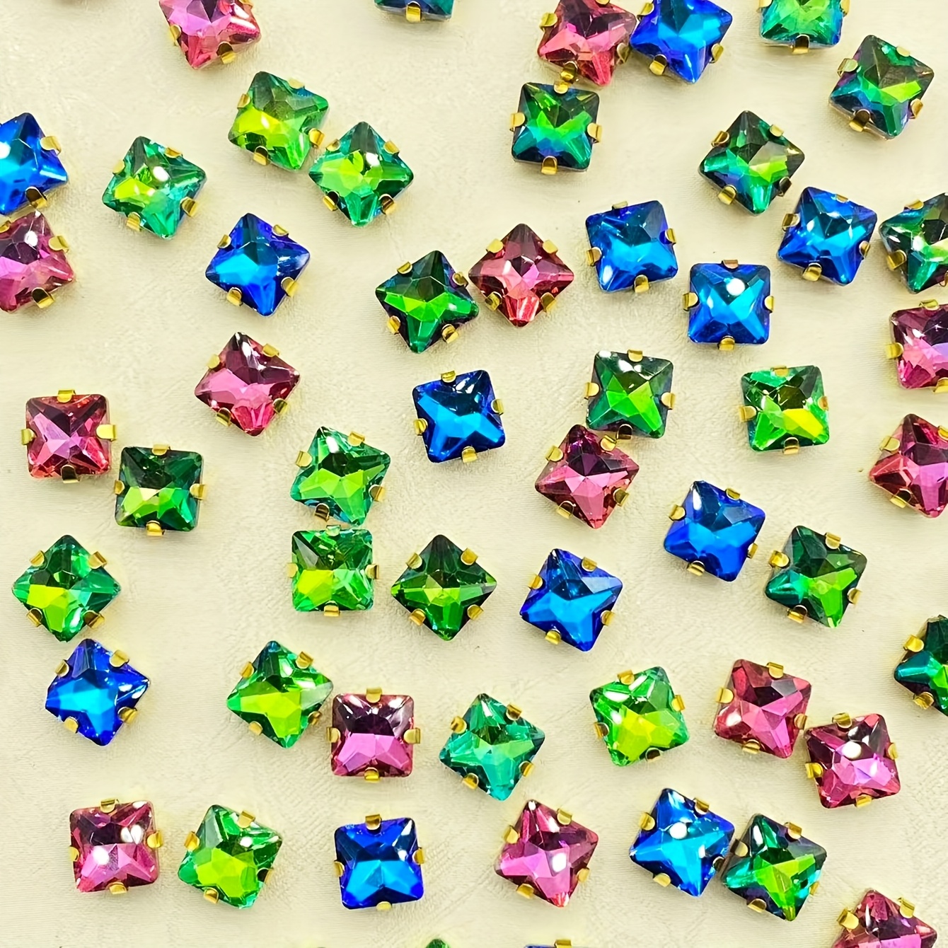Square Rhinestones Hand Sewing Beads